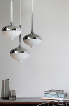 Pendant Lighting Silver Chrome Spun Evie Group