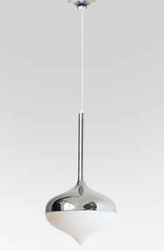 Pendant Lighting Silver Chrome Glass Spun Evie Group